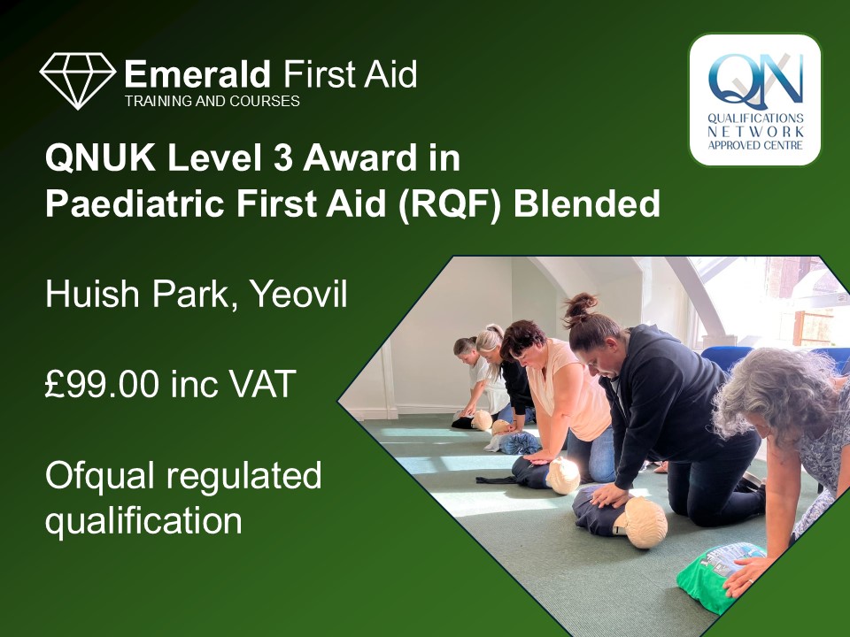 QNUK Level 3 Award in Paediatric First Aid (RQF) Blended